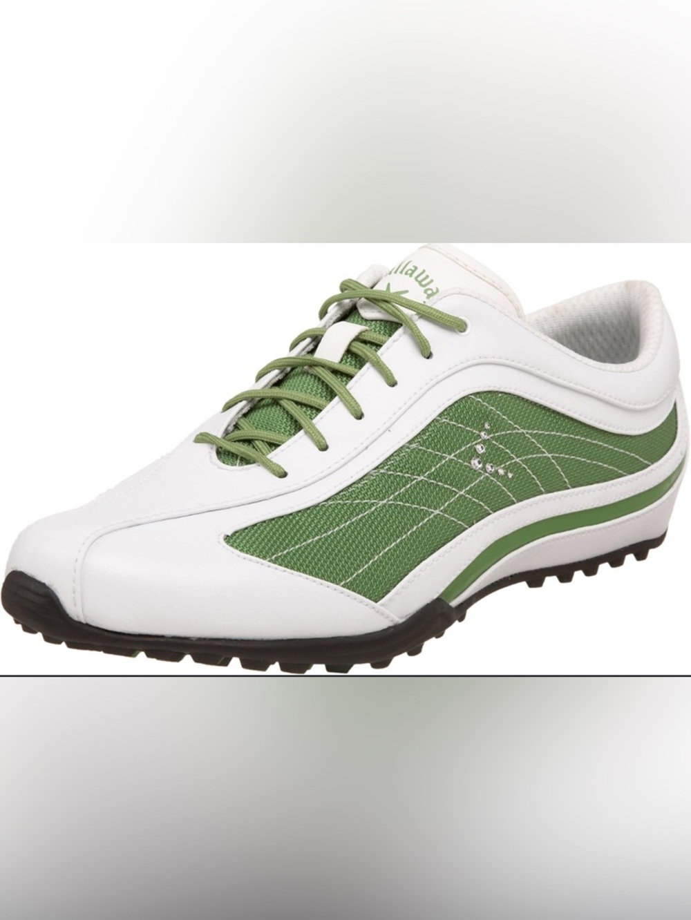 Callaway Golf Shoes Women 7.5 White Green Athletic Sporty Golfcore